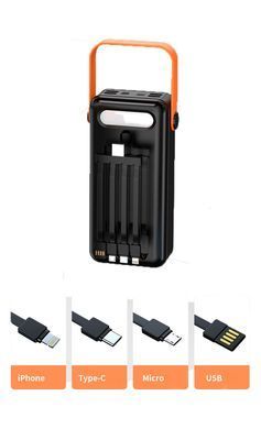 Повер банк с солнечной панелью Power Bank 80000mAh с фонариком