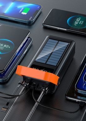 Повер банк с солнечной панелью Power Bank 80000mAh с фонариком