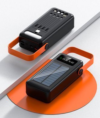 Повер банк с солнечной панелью Power Bank 80000mAh с фонариком