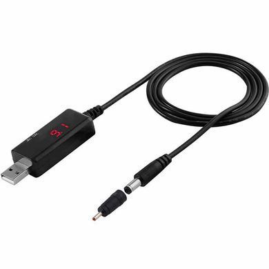 USB кабель для роутера от Повербанка 5V на 9V/12V с переключателем и дисплеем