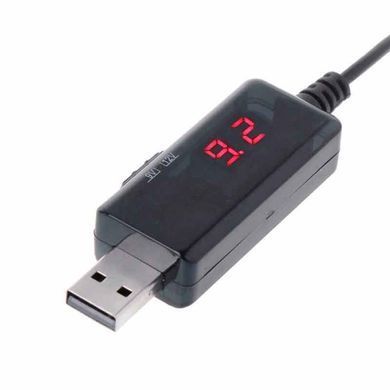 USB кабель для роутера от Повербанка 5V на 9V/12V с переключателем и дисплеем