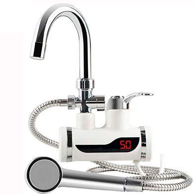 Электрический водонагреватель Delimano PRO 3000W нагреватель воды с краном и душем боковое подключение