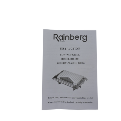 Гриль контактний Rainberg RB-5401 2200W притискний