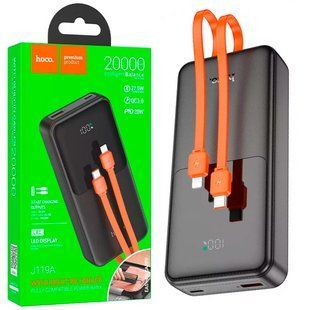 Power Bank HOCO J119A 22.5W+PD20 с цифровым дисплеем и набором кабелей