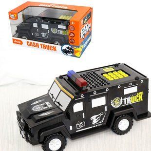 Сейф детский "Машина полиции LEGO" с кодовым замком и отпечатком пальца Чорный