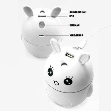 Увлажнитель воздуха 200мл Safe Air Rabbit ультразвуковой с подсветкой мини-аромадиффузор Белый