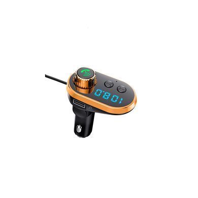 Автомобильный FM Модулятор Q15 и Кабель 3 в 1 (micro USB, Iphone, Type C) Золотой