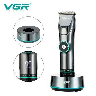 Машинка для стрижки VGR V-256 LCD дисплей 400 хв роботи та 6 насадок