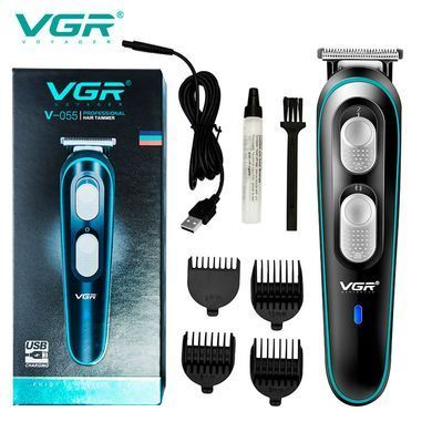 Акумуляторний тример VGR V-055 з 4 насадками і LED індикатором заряду