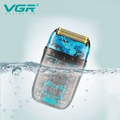 Профессиональный Шейвер VGR V-352 Blue USB-C IPX5 120 Мин автономности
