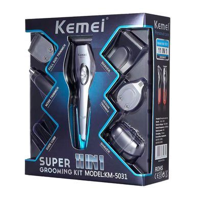 Тример для стрижки Kemei 11в1 електро-машинка для волосся
