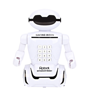 Детская электронная робот копилка сейф Robot Piggy с кодовым замком