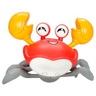 Краб-робот який ходить Cartoon Crab зі звуковими та світловими ефектами Червоний