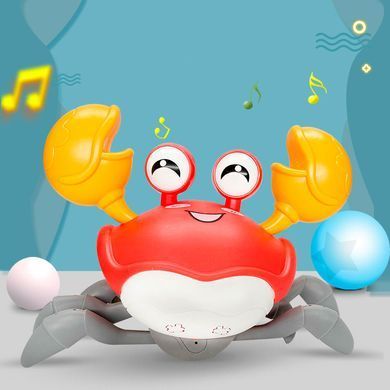 Краб-робот який ходить Cartoon Crab зі звуковими та світловими ефектами Червоний