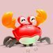 Краб-робот який ходить Cartoon Crab зі звуковими та світловими ефектами Червоний