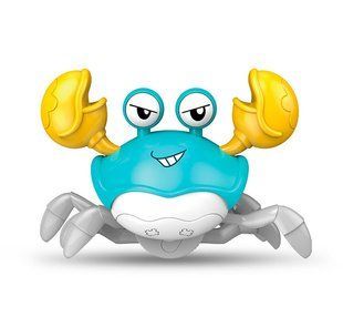 Краб-робот який ходить Cartoon Crab зі звуковими та світловими ефектами Блакитний