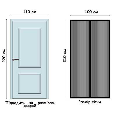 Москітна сітка MAGIC MESH 210х100 антимоскітна штора