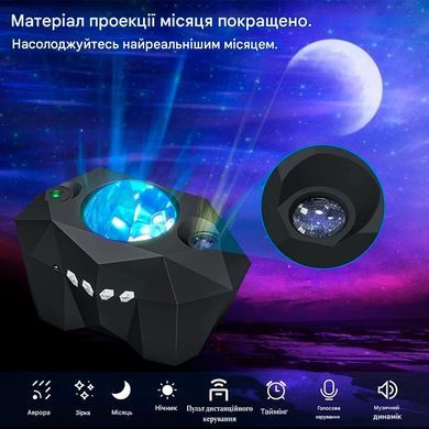 Музичний нічник-проектор зоряного неба Aurora Star AA10-7 з Bluetooth і пультом