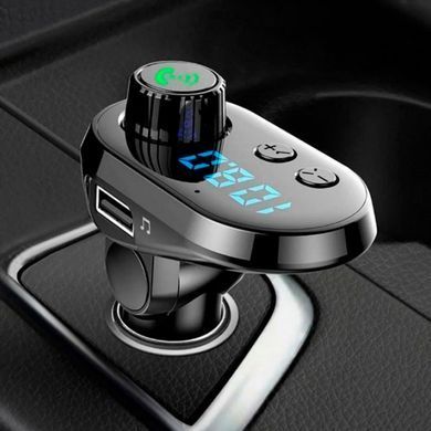 Автомобильный FM Модулятор Q15 и Кабель 3 в 1 (micro USB, Iphone, Type C) Черный
