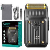 Шейвер VGR V-363 електробритва з подвійною сіткою LED дисплеєм та USB-C