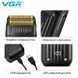 Шейвер VGR V-363 електробритва з подвійною сіткою LED дисплеєм та USB-C