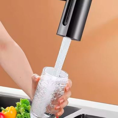 Насадка на кран SHOWER HEAD з 4 режимами з ефектом водоспаду і поворотом на 360 градусів Чорна