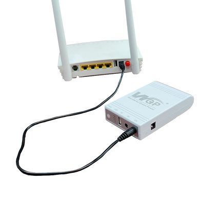 Источник бесперебойного питания WGP103 с 3 выходами Power Bank для роутера 10400 мАч