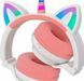 Бездротові навушники LED Єдиноріг з котячими вушками Єдиноріг з Bluetooth Pink