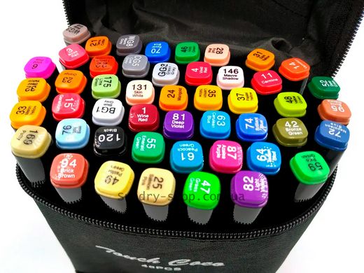 Cкетч маркеры для скетчинга 48-шт Scetch-маркеры Touch двусторонние на спиртовой основе в сумке