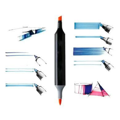 Cкетч маркеры для скетчинга 80-шт Scetch-маркеры Touch двусторонние на спиртовой основе в сумке