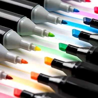 Cкетч маркеры для скетчинга 120-шт Scetch-маркеры Touch двусторонние на спиртовой основе в сумке