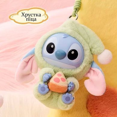 Игрушка-брелок Labubu Stitch 15 см коллекционная игрушка Стич в коробке-сюрпризе Eat Something Before Sleep