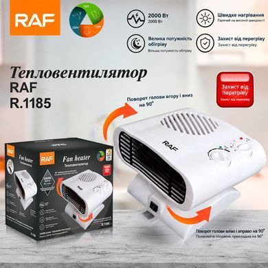 Тепловентилятор RAF R.1185 2000 Вт керамический с поворотом 90&deg;