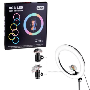 Кільцева LED лампа RGB MJ36 Світлодіодна лампа 36см