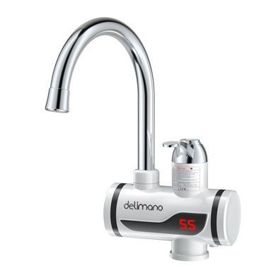 Електричний кран-водонагрівач Delimano R-20 з LCD-дисплеєм потужність 3000 Вт для кухні та ванної
