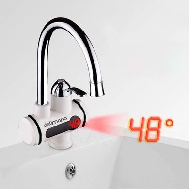 Електричний кран-водонагрівач Delimano R-20 з LCD-дисплеєм потужність 3000 Вт для кухні та ванної