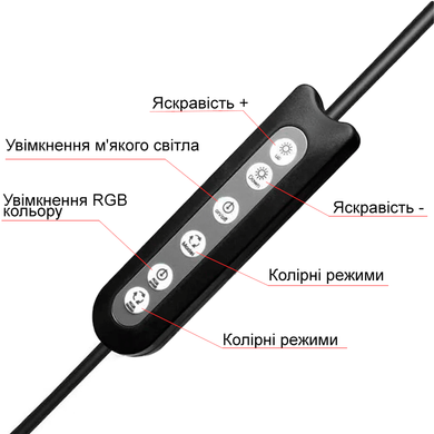 Кольцевая LED лампа RGB MJ36 Светодиодная лампа 36см