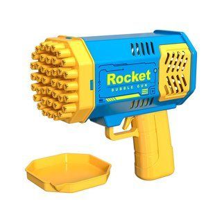 Генератор бульбашок з LED-підсвічуванням Rocket Bubble Gun з 40 отворами Синій
