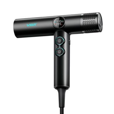 Профессиональный фен VGR V-401 Black 1900 Вт BLDC, 40 режимов, LED-дисплей