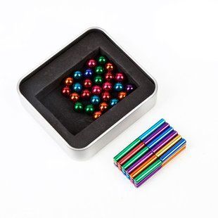 Нео куб стрижні Кольоровий магнітний 3D конструктор 64 деталі
