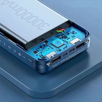 Павербанк Remax RPP-199 30000 mAh Power Bank 22.5W PD+QC з вбудованим ліхтариком і набором кабелів