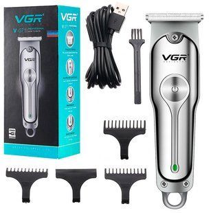Тример VGR V-071 для волосся та бороди з Т-лезом USB Type-C, 120 хв