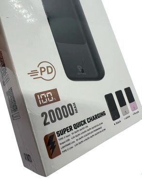 Повер банк LENYES PX251D зовнішній акумулятор Power Bank 20000 mAh