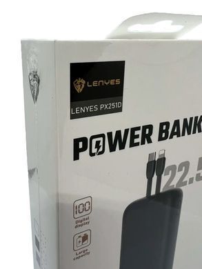 Повер банк LENYES PX251D зовнішній акумулятор Power Bank 20000 mAh